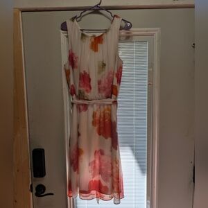 Calvin Klein Floral Maxi Dress - White and Red